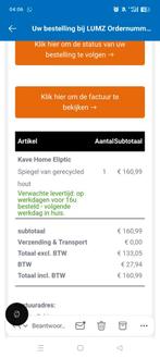 Spiegel teak hout, Ophalen of Verzenden, Zo goed als nieuw, Rechthoekig, Minder dan 100 cm