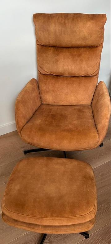 Relaxfauteuil / draaifateuil Artist Goossens - Cognackleur beschikbaar voor biedingen