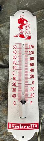 Emaile Lambretta thermometer, Antiek en Kunst, Ophalen of Verzenden