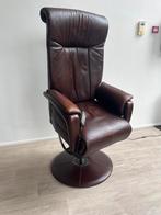 Prominent Sta-op Relaxfauteuil Bruin Leer Goteborg Sta-op, Huis en Inrichting, Fauteuils, Verzenden, Zo goed als nieuw, Leer, Minder dan 50 cm