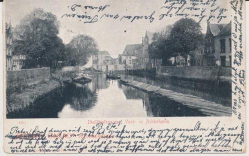 663M Rotterdam Delfshaven Aelbrechtskolk 1902, Verzamelen, Ansichtkaarten | Nederland, Gelopen, Zuid-Holland, Voor 1920, Ophalen of Verzenden