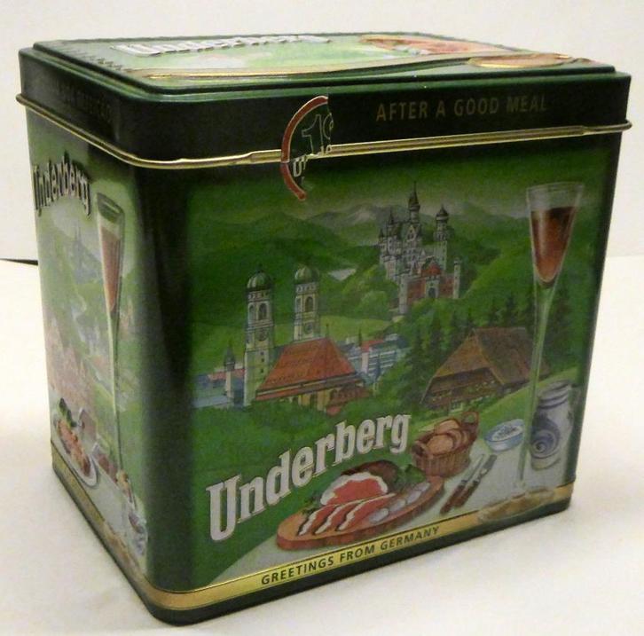 4 x Underberg: Denemarken, Brazilie,  Rio de Janeiro, Duitsl, Verzamelen, Blikken, Zo goed als nieuw, Overige, Overige merken