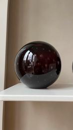 Purple ball vase in murano glass and crystal, Ophalen of Verzenden