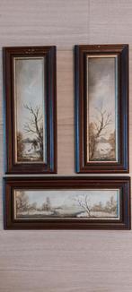 leuke 3-luik op paneeltjes, Antiek en Kunst, Kunst | Schilderijen | Klassiek, Ophalen of Verzenden