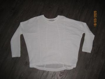 Zara witte oversized top lange mouw maat M  beschikbaar voor biedingen