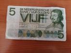 (M-63) Bankbiljet van 5 gulden, Vondel 1966., Postzegels en Munten, Bankbiljetten | Nederland, Ophalen of Verzenden, 5 gulden