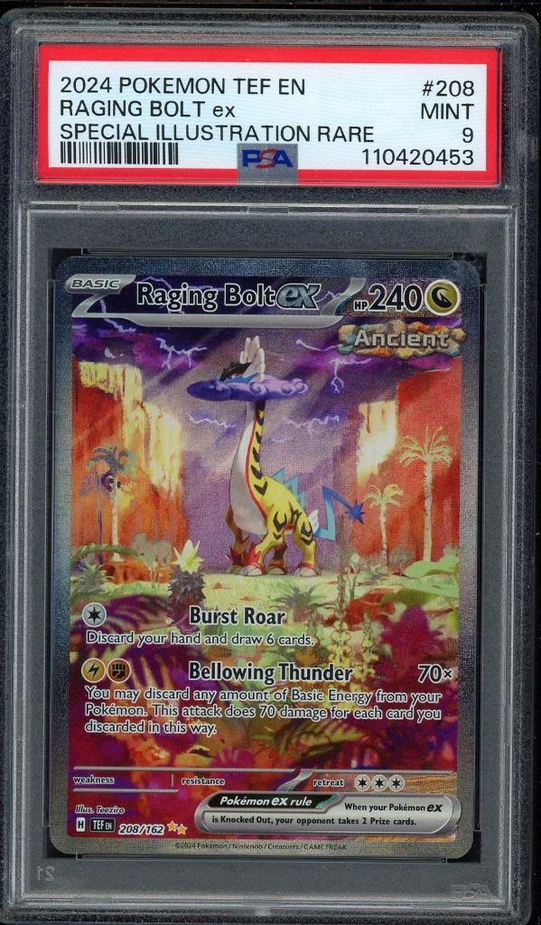 Raging Bolt ex [SIR] PSA 9 - 208/162 - Temporal Forces 2024, Hobby en Vrije tijd, Verzamelkaartspellen | Pokémon, Zo goed als nieuw