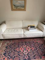 Echt lederen wit bankje van Montel, Gebruikt, Driepersoons, Ophalen of Verzenden, Strak, modern