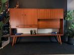 Vintage Midcentury Design Highboard Kast, Ophalen, Gebruikt, ., Teakhout