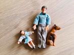 Vintage Lundby vader, zoon en hond, Verzamelen, Poppenhuizen en Toebehoren, Ophalen of Verzenden, Zo goed als nieuw, Poppenhuis