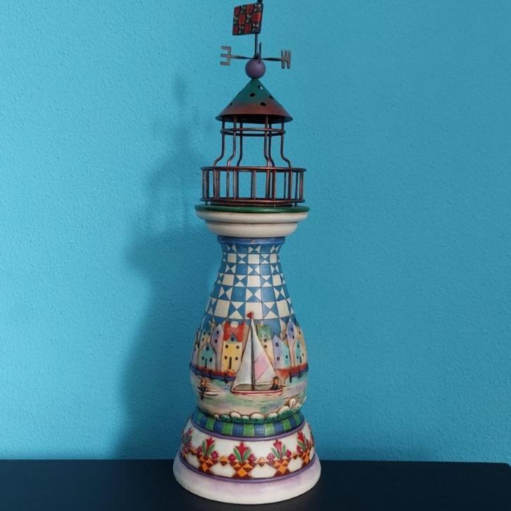 Jim Shore Vuurtoren nette staat, Verzamelen, Beelden en Beeldjes, Zo goed als nieuw, Overige typen, Ophalen of Verzenden