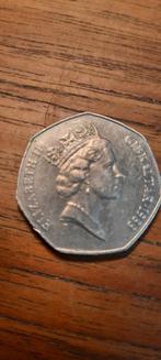 50 pence 1988 Gibraltar, Postzegels en Munten, Munten | Europa | Niet-Euromunten, Ophalen of Verzenden, Overige landen, Losse munt