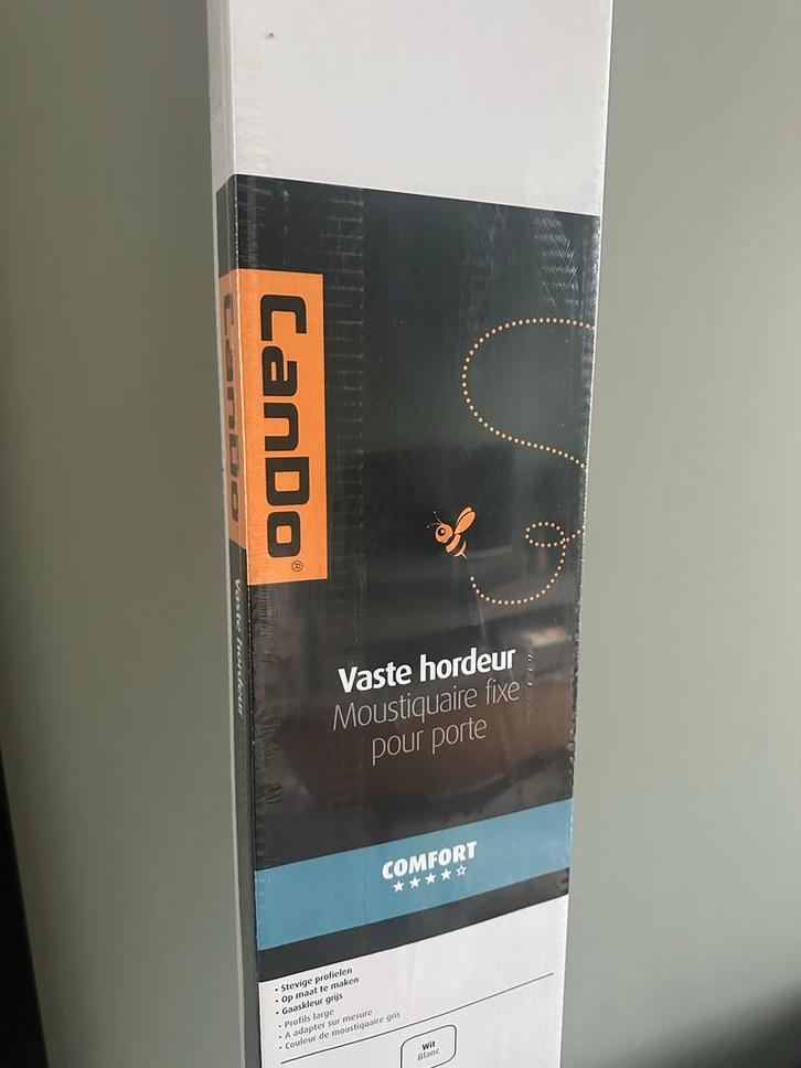 Cando Vaste Hordeur Comfort Wit - Nieuw, Doe-het-zelf en Verbouw, Deuren en Horren, Nieuw, Hordeur, 215 cm of meer, 80 tot 100 cm