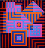 lithografie Victor Vasarely Riu-Kiu 1968 opart Dumont Art'71, Ophalen of Verzenden