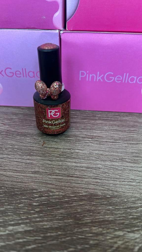 Pink Gellac Magical Gold 335, Sieraden, Tassen en Uiterlijk, Uiterlijk | Cosmetica en Make-up, Zo goed als nieuw, Handen en Nagels
