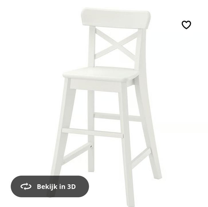 2 stuks Ikea Kinderkruk Wit - Fijn voor de kleintjes!, Huis en Inrichting, Barkrukken, Ophalen