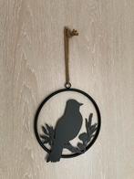 Zwart metalen wanddecoratie (vogel), Huis en Inrichting, Zo goed als nieuw, Minder dan 100 cm, Hout, Ophalen