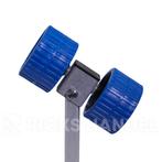 Rollenset 2 kunststof PE rollen 74x120 mm blauw/zwart, Watersport en Boten, Info@rickshandel.nl, Overige typen, Nieuw, Ricks Handelsonderneming