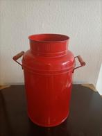 Oude emaille melkbus rood geverfd, Antiek en Kunst, Ophalen