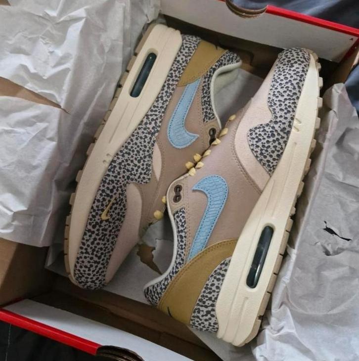 Nike air max one 1 safari cobblestone wmns 12 men 44,5 DS, Kleding | Heren, Schoenen, Nieuw, Sneakers of Gympen, Overige kleuren
