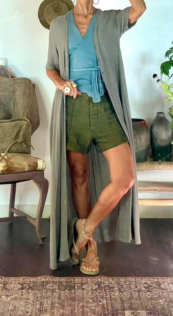 Forte forte shorts in mosgroen vib 36  wolblend, Kleding | Dames, Broeken en Pantalons, Zo goed als nieuw, Maat 36 (S), Groen