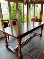 ZWARE EIKEN KASTEELTAFEL, Huis en Inrichting, Tafels | Eettafels, 200 cm of meer, 50 tot 100 cm, Gebruikt, Rechthoekig