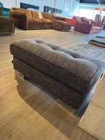 Hocker voetenbank grijs stof nieuw afgeprijsd, Ophalen, 125 cm of meer, Nieuw, Stof