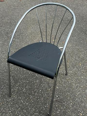 Postmoderne Ikea Boden design stoel, zwart met chroom, Italy beschikbaar voor biedingen