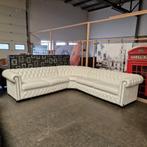 Chesterfield Brighton Hoekbank – Leer, Wit, Ophalen