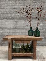 Zeldzaam mooie werkbank met massief blad 13 cm dik, Ophalen of Verzenden, Zo goed als nieuw, 120 tot 170 cm, Bankschroef