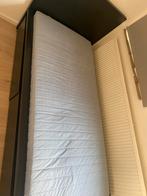 MALM Bedframe, hoog, met 2 bedlades, zwartbruin, 90x200 cm, Huis en Inrichting, Ophalen, 90 cm, Eenpersoons, Zwart
