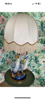 Antieke en unieke Eendenlamp met Engelse kap, Ophalen, Zo goed als nieuw, Blauw, Rond