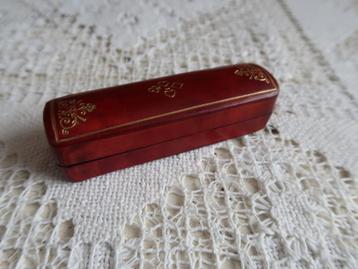 Lederen etui Italy met dobbelstenen houder van leer vintage beschikbaar voor biedingen