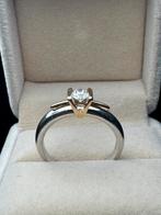 14k Gouden Ring met 0.30ct Diamant, 18 tot 19, Ophalen of Verzenden, Zo goed als nieuw, Met edelsteen