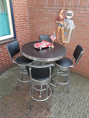 AMERIKAANSE BARKRUKKEN FIFTIES SIXTIES BEL AIR BAR TAFEL  beschikbaar voor biedingen