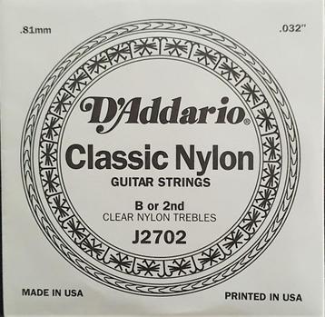 KLASSIEKE GITAAR SNAAR B-2 D'Addario J2702 beschikbaar voor biedingen