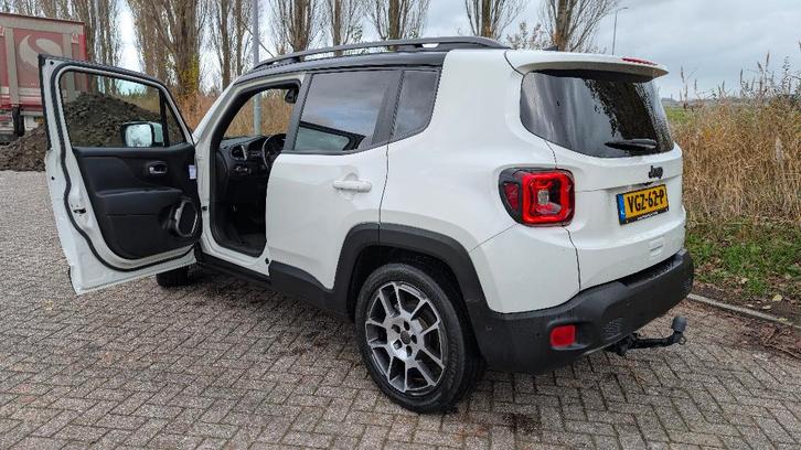 Jeep Renegade 1.3T-e Limited 2020 Wit (Grijs kenteken), Auto's, Bestelauto's, Particulier, ABS, Achteruitrijcamera, Adaptive Cruise Control