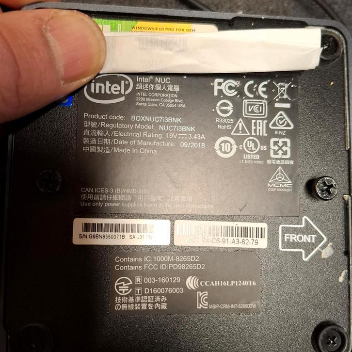 Intel NUC Mini PC i3 7th gen - Windows 11 pro, Computers en Software, Desktop Pc's, Gebruikt, 2 tot 3 Ghz, SSD, 4 GB, Ophalen of Verzenden