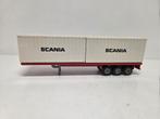 Tekno containeroplegger Scania, Hobby en Vrije tijd, Modelauto's | 1:50, ., Zo goed als nieuw, ., Ophalen of Verzenden