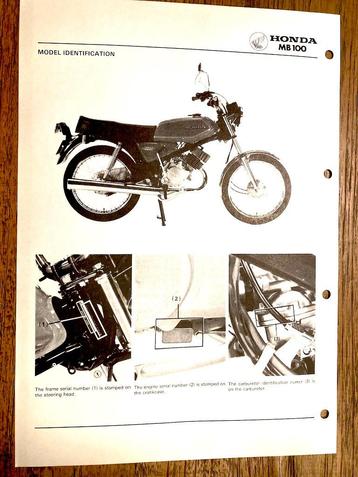 Honda MB100 1980 Service Manual beschikbaar voor biedingen