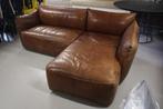 Hoekbank VASA Jess design leer bruin vintage industrieel, Ophalen, Gebruikt, Leer, 75 tot 100 cm