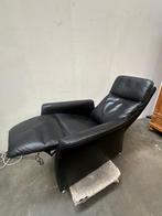 Elektrische zwart leder  Relax fauteuil, Ophalen, Zo goed als nieuw