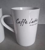 Witte kopjes, mokken Caffe Latte van Riviera Maison, Ophalen of Verzenden, Zo goed als nieuw, Overige stijlen, Kop(pen) en/of Schotel(s)
