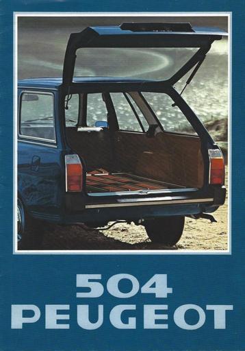Folder Peugeot 504 Break en Familiale 1978 beschikbaar voor biedingen