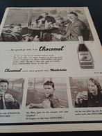 Advertentie van Nutricia Chocomel  uren 1957, Verzamelen, Merken en Reclamevoorwerpen, Ophalen of Verzenden, Zo goed als nieuw