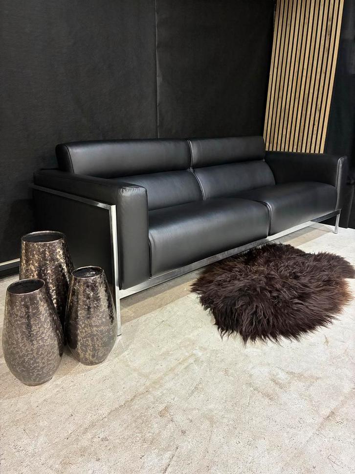 Harvink Forum bank - Nieuw leer, Huis en Inrichting, Banken | Bankstellen, Zo goed als nieuw, Rechte bank, Driepersoons, 200 tot 250 cm