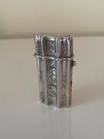 Antiek zilveren tondeldoos, mooie gravering 1863., Antiek en Kunst, Ophalen of Verzenden, Zilver