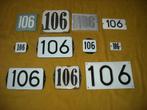 oud emaille huisnummer 106 ook 107 108 109 110 111 112 113 4, Antiek en Kunst, Antiek | Emaille, Ophalen of Verzenden