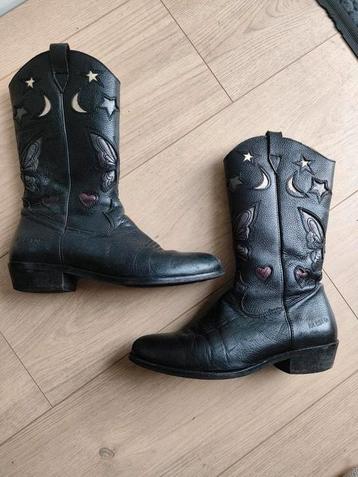 Leren Laarsjes Red Rag maat 36 - Cowboy Stijl beschikbaar voor biedingen