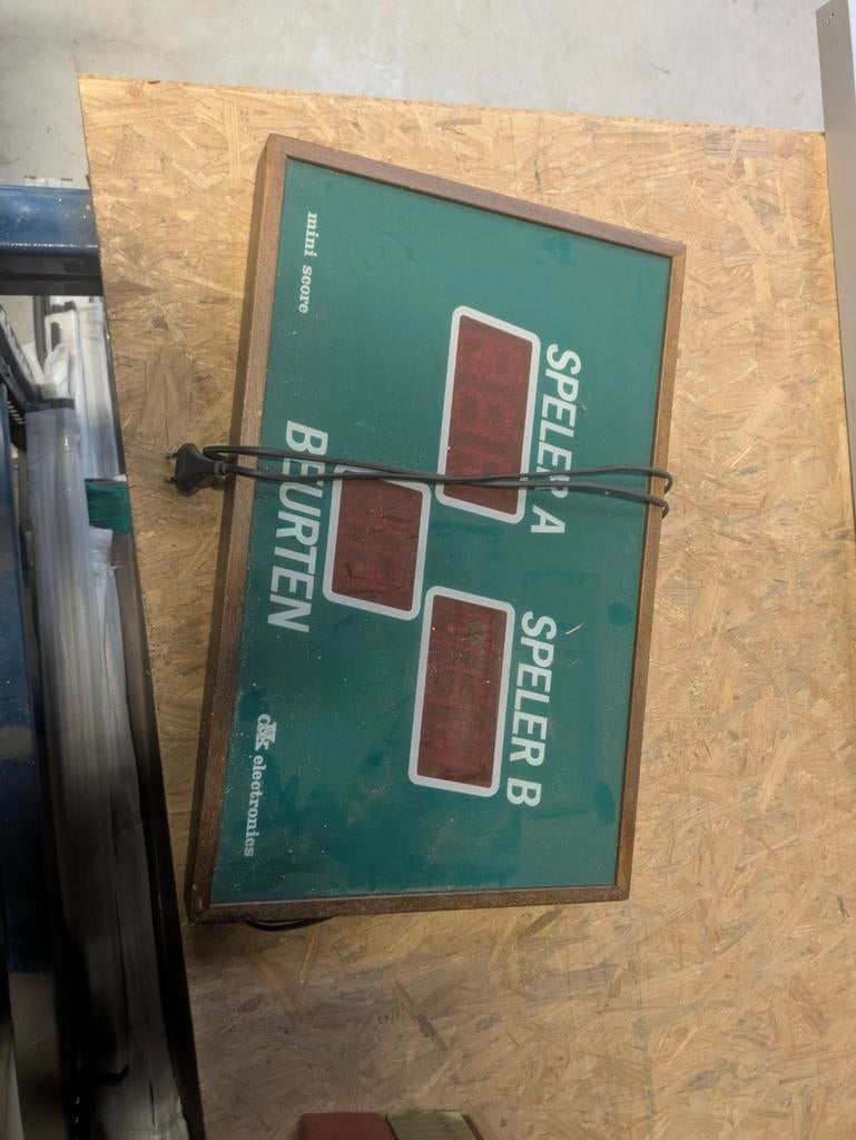 Biljart scorebord - Billardfabriek Wilhelmina